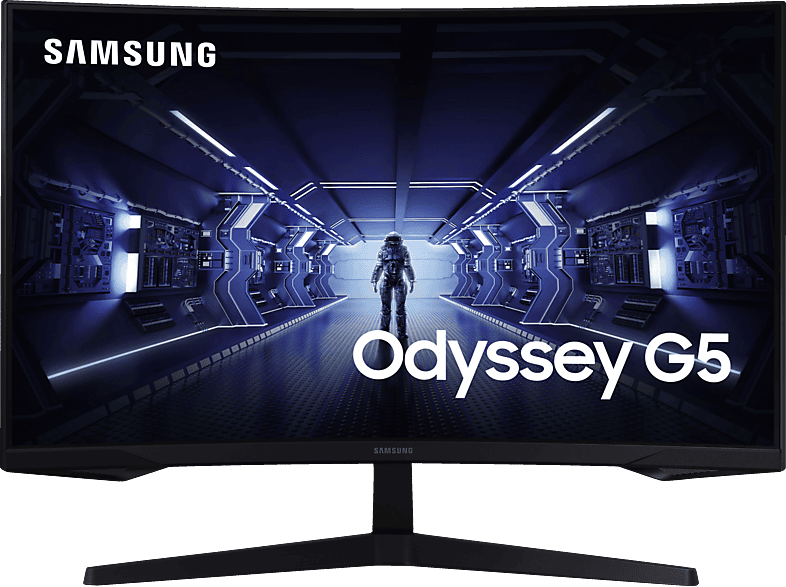 SAMSUNG Odyssey G5 (C27G54TQBU) 27 Zoll WQHD Gaming Monitor (1 ms Reaktionszeit, 144 Hz)