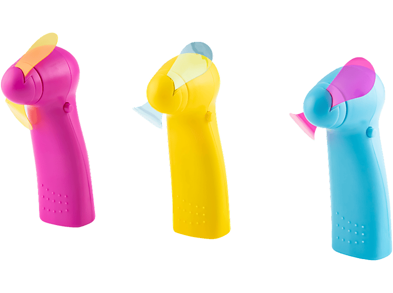 OK OHF 122 - Mini Handventilator (Gelb/Türkis/Pink)