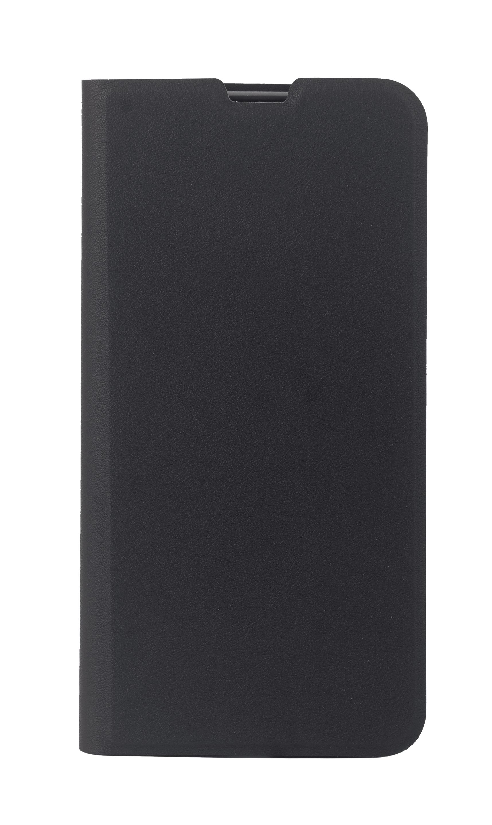 Schwarze Handyhülle. Die Hülle ist geschlossen und besteht aus glattem, mattem Material.