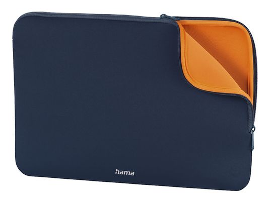 HAMA Neoprene - Custodia notebook, Universal, 17.3 "/44 cm, Blu/Arancione