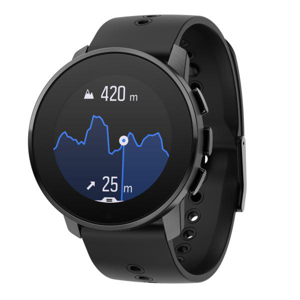 SUUNTO 9 Peak All Black Titanium Sportuhr Titanium 5, Glasfaserverstärktes Polyamid, Glasmaterial Saphirkristall Silikon, Für Handgelenkumfang 125-175 mm, (Zusatzarmband bis 215 mm), All Black Titanium