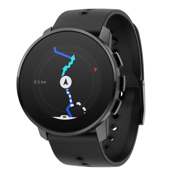 SUUNTO 9 Peak All Black Titanium Sportuhr Titanium 5, Glasfaserverstärktes Polyamid, Glasmaterial Saphirkristall Silikon, Für Handgelenkumfang 125-175 mm, (Zusatzarmband bis 215 mm), All Black Titanium