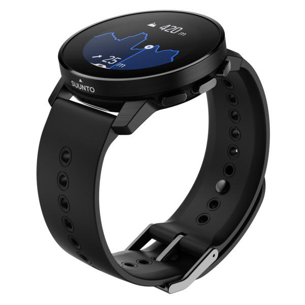 SUUNTO 9 Peak All Black Titanium Sportuhr Titanium 5, Glasfaserverstärktes Polyamid, Glasmaterial Saphirkristall Silikon, Für Handgelenkumfang 125-175 mm, (Zusatzarmband bis 215 mm), All Black Titanium