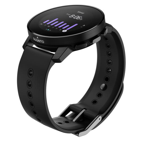 SUUNTO 9 Peak All Black Titanium Sportuhr Titanium 5, Glasfaserverstärktes Polyamid, Glasmaterial Saphirkristall Silikon, Für Handgelenkumfang 125-175 mm, (Zusatzarmband bis 215 mm), All Black Titanium