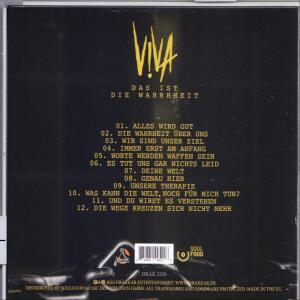 CD-Cover mit gelbem VIVA-Logo und Titelliste. Der Hintergrund ist dunkel mit weißem Text.