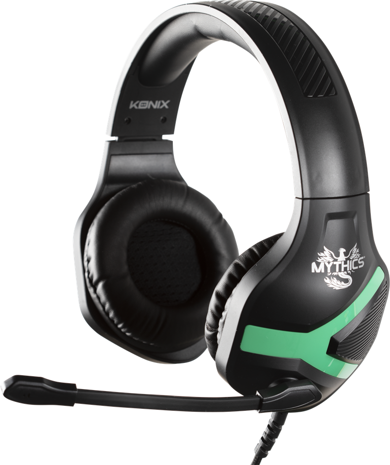 KÖNIX Mythics Nemesis Xbox One vezetékes sztereó gaming headset, fekete / zöld