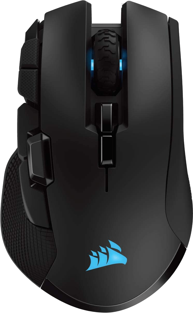 Ratón gaming - Corsair Ironclaw RGB, Inalámbrico, 18000 dpi, 10 botones programables, Negro