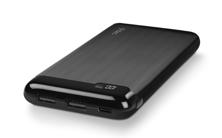 TTEC 2BB183S  PowerSlim LCD 10.000 mAh Taşınabilir Şarj Cihazı/ Powerbank USB-C Giriş/Çıkış  Siyah