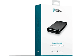 TTEC PowerSlim LCD 10.000 mAh Taşınabilir Şarj Cihazı Siyah_5