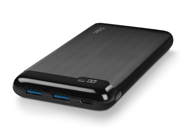 TTEC 2BB185S  PowerSlim LCD 10.000 mAh PD 20W Taşınabilir Şarj Cihazı/ Powerbank USB-C Giriş/Çıkış  Siyah