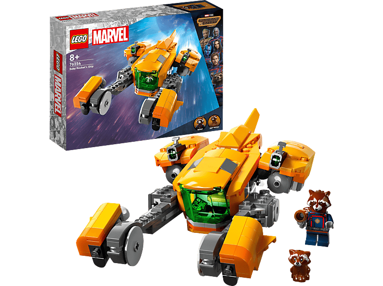 LEGO Marvel 76254 Baby Rockets Schiff Bausatz, Mehrfarbig