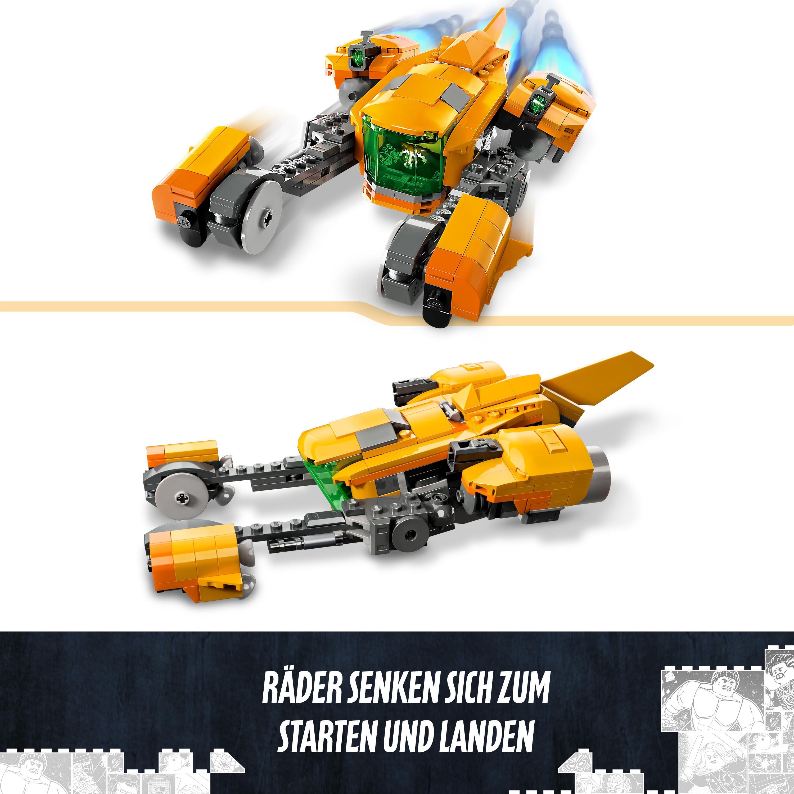 Baby Rockets Mehrfarbig 76254 Bausatz, LEGO Schiff Marvel