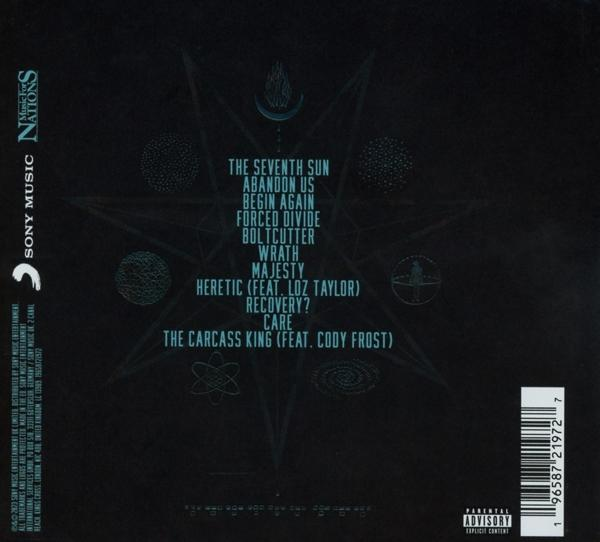 Couverture de CD d'un album musical, avec titres de chansons et logo.
