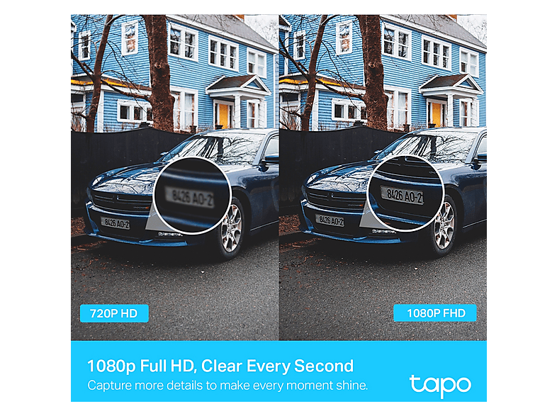 TP-Link Tapo C500, Überwachungskamera (Anzahl Kameras: 1, für Außen, Nachtsichtfunktion, Netzbetrieb, Neigbar, Schwenkbar, Full-HD, Weiß) — Foto 4 von 5