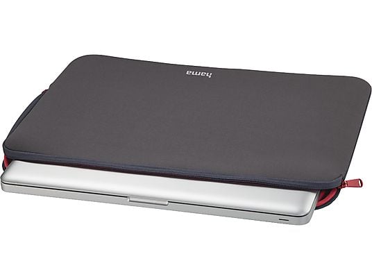 HAMA Neoprene - Notebook-Hülle, Universal, 17.3 "/44 cm, Grau/Rot