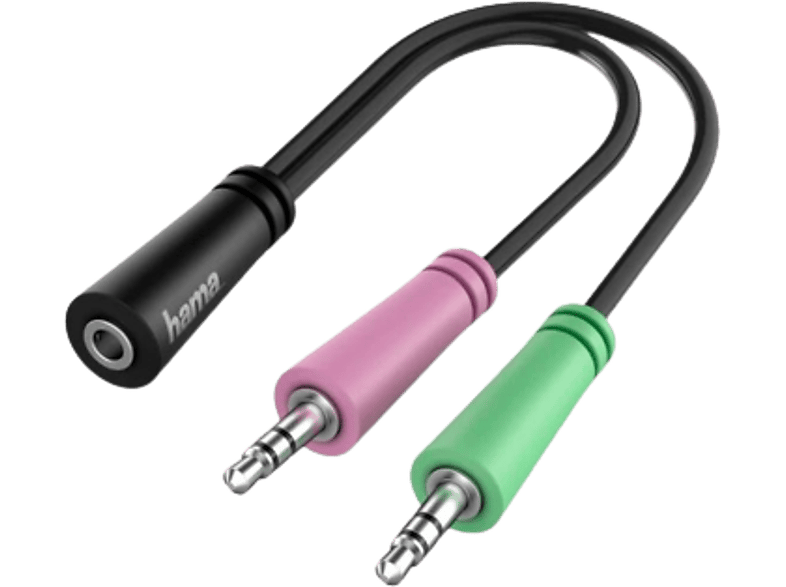 Adaptador Mini Jack 4pin a 2x H 3 pin - Cables y Adaptadores de Audio