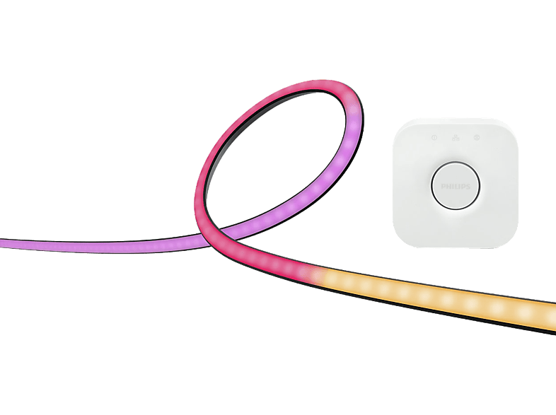 PHILIPS Hue Play Gradient LED szalag + Hue Bridge szett, 24-27 hüvelykes monitorhoz (929003498502)