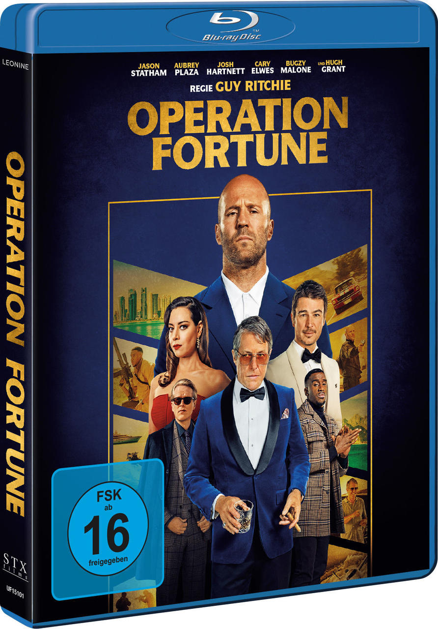 Blu-ray-Disc-Hülle mit Filmplakat und Besetzung, darunter Jason Statham.