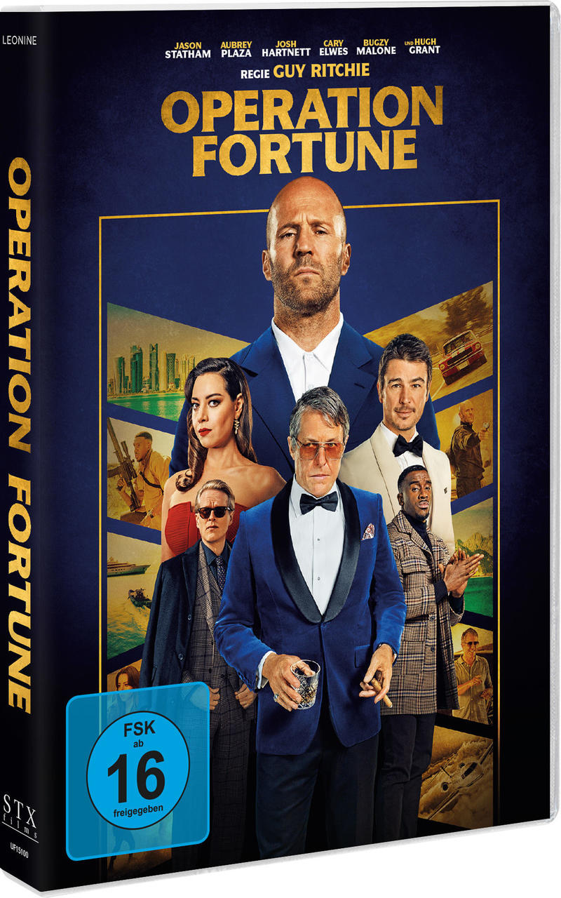 DVD-Hülle für Operation Fortune. Mit Jason Statham und anderen Schauspielern.