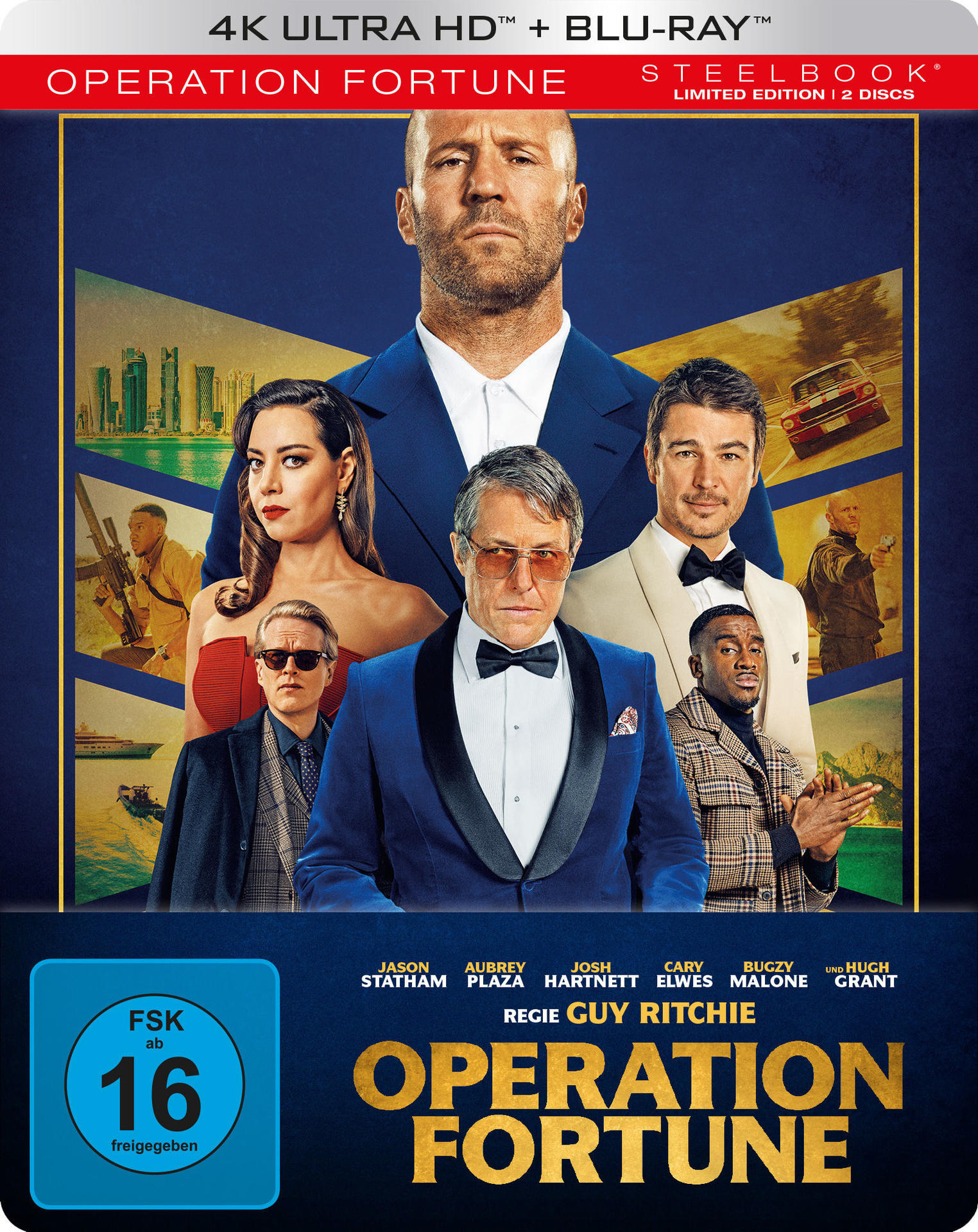 Filmcover: Jason Statham und andere Schauspieler. Titel: Operation Fortune.