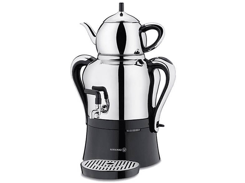 KORKMAZ A842 Çaykolik 2 Semaver Inox Krom_0