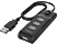 HAMA FIC 4 portos USB 2.0 HUB, kapcsoló, fekete (200118)