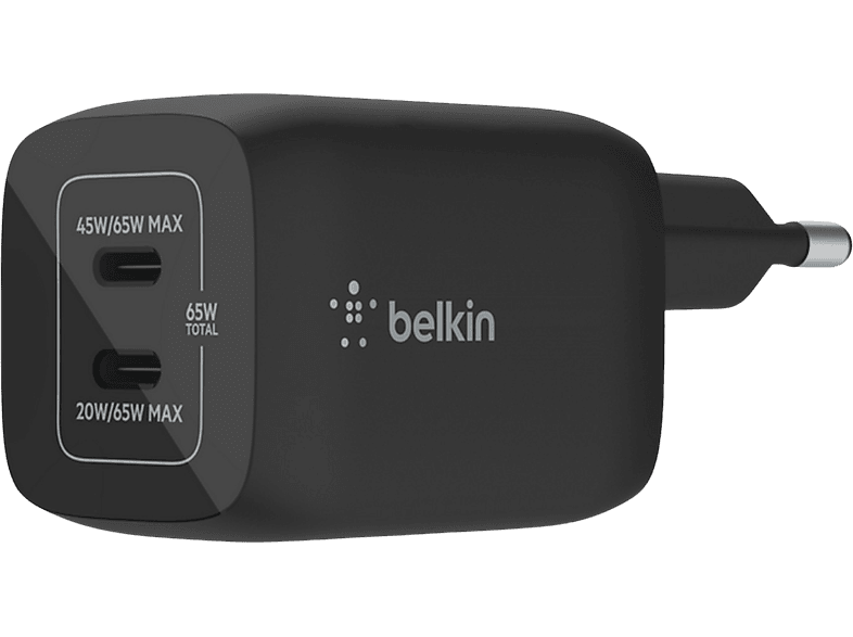 Belkin Usb-c-wandlader Boost Charge Pro 65 W Zwart (wch013vfbk) Wch013vfbk Multiport-oplader