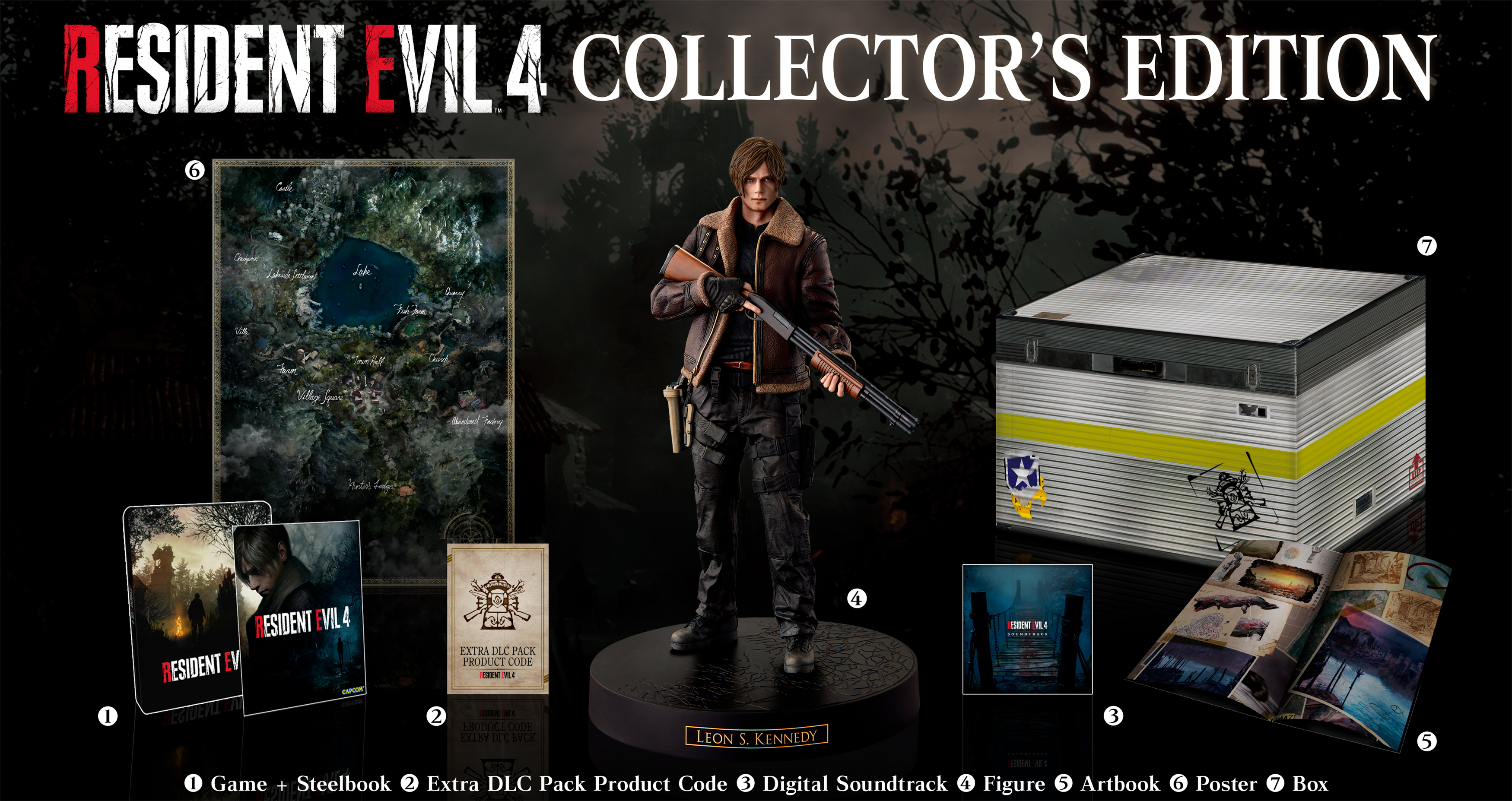 Resident Evil 4 Collector's Edition mit Spiel, Figur, Soundtrack und Artbook.