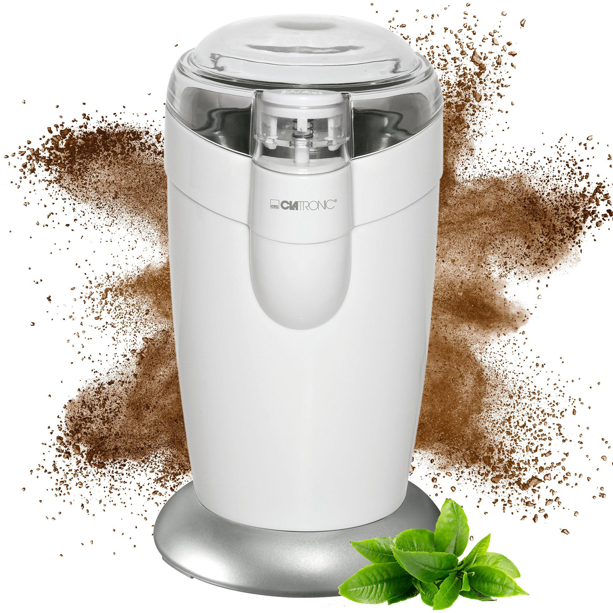 CLATRONIC KSW 3306 Kaffeemühle Weiß 120 Watt, Schlagmahlwerk
