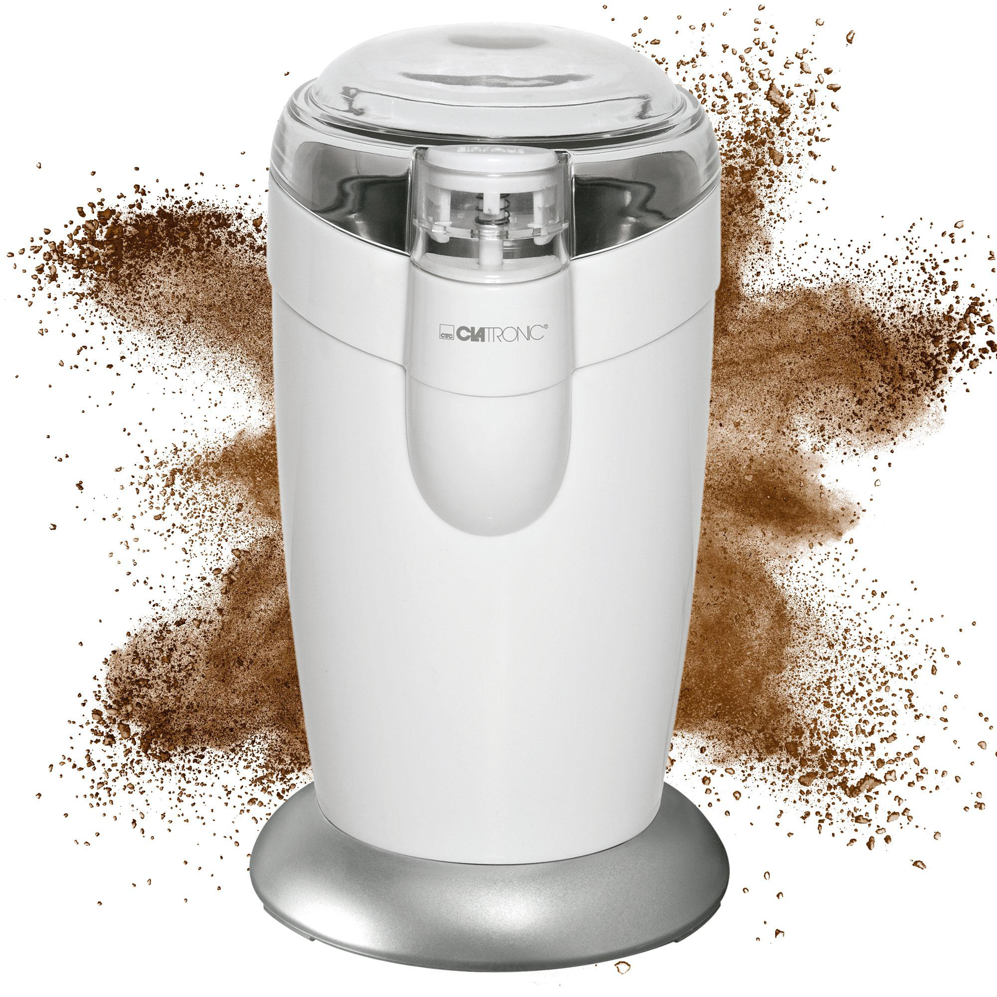 CLATRONIC KSW 3306 Kaffeemühle Weiß 120 Watt, Schlagmahlwerk