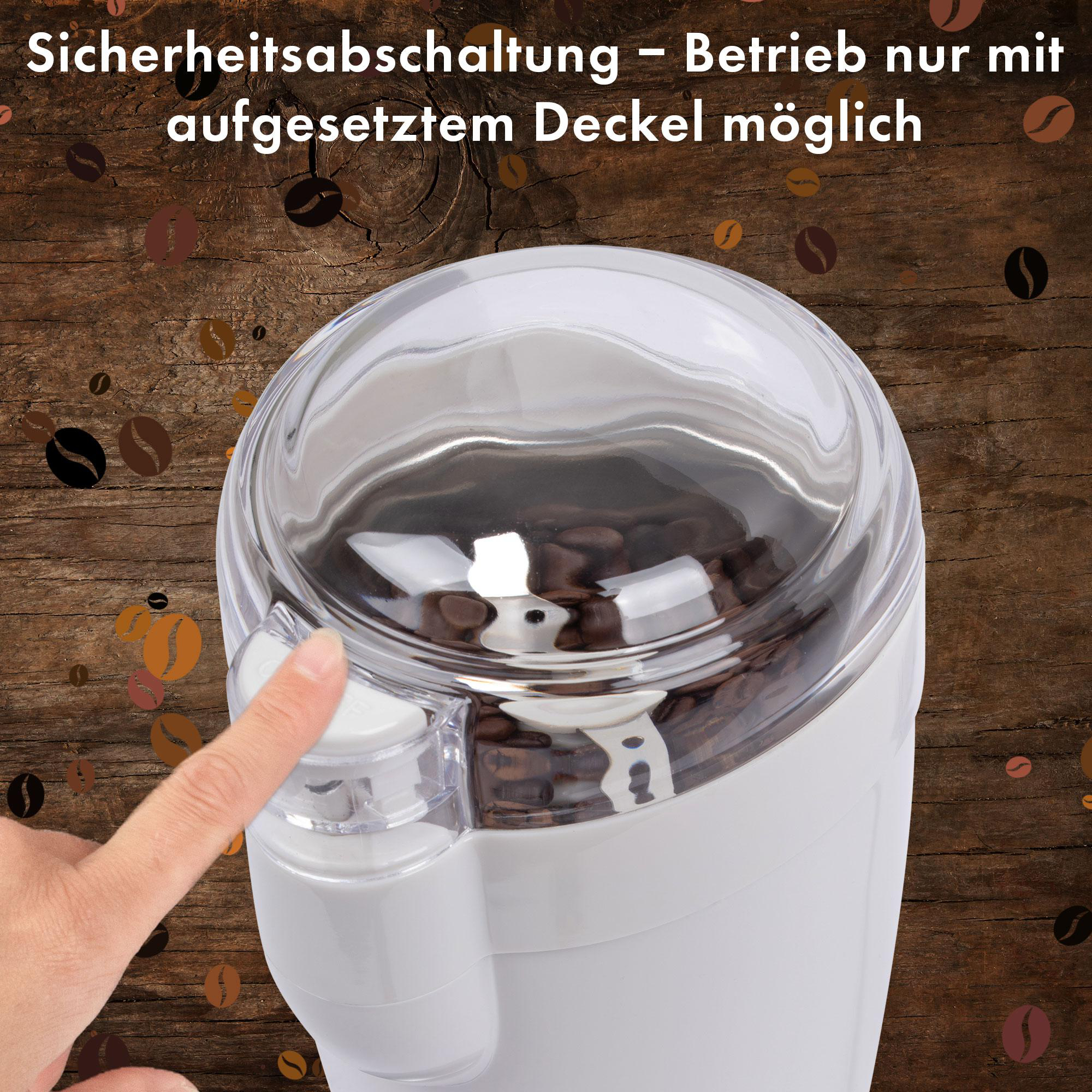 CLATRONIC KSW 3306 Kaffeemühle Weiß 120 Watt, Schlagmahlwerk