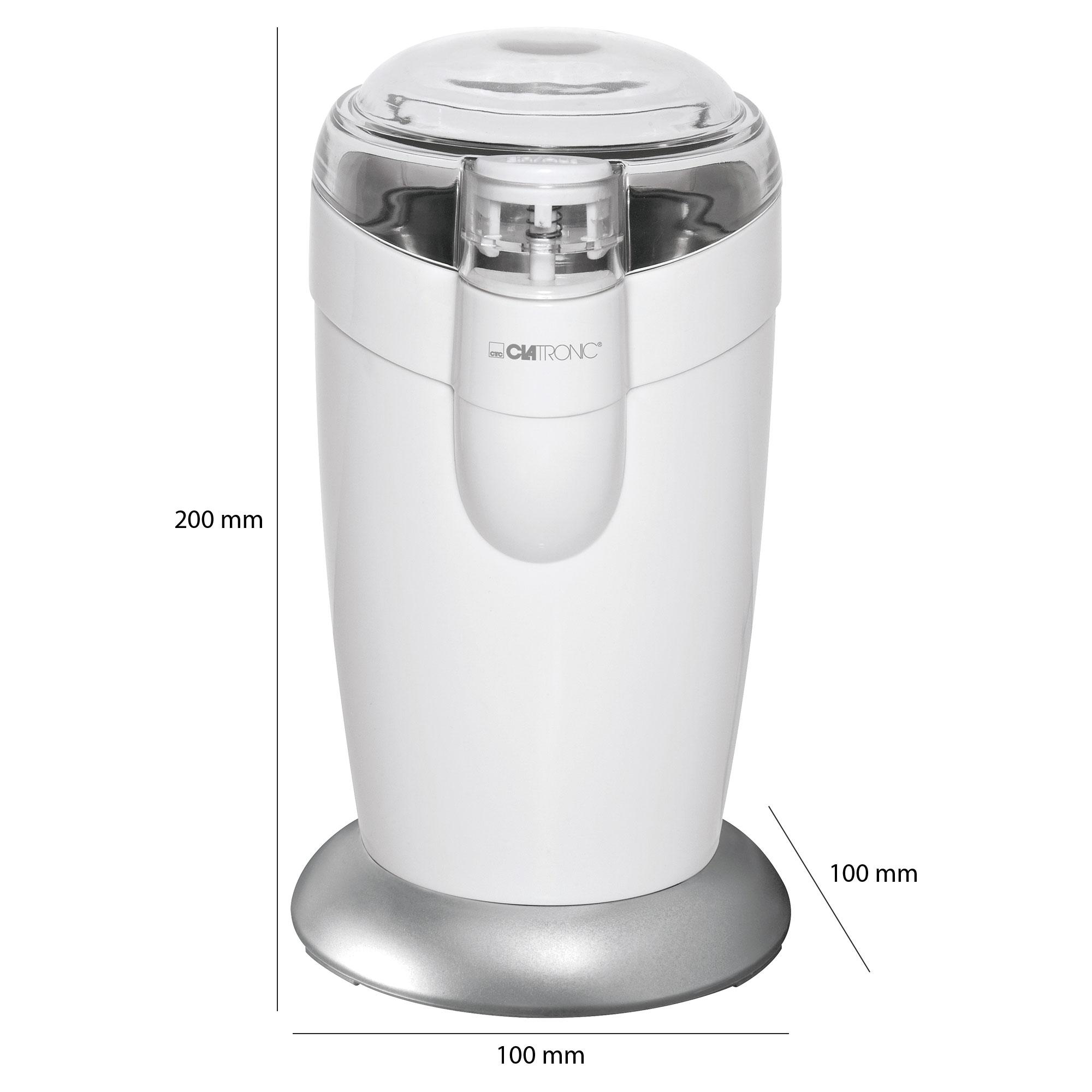 CLATRONIC KSW 3306 Kaffeemühle Weiß 120 Watt, Schlagmahlwerk