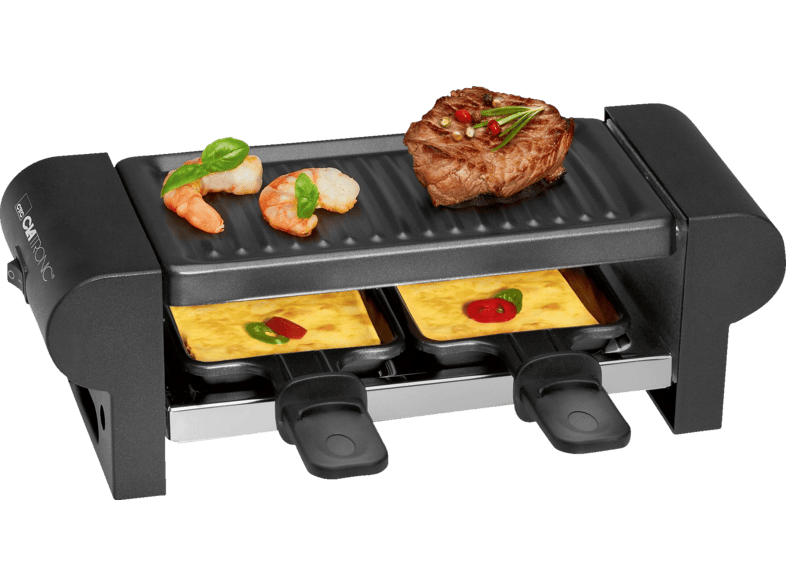Clatronic RG 3592 Raclette (in Schwarz, für 2 Personen, 350 Watt)