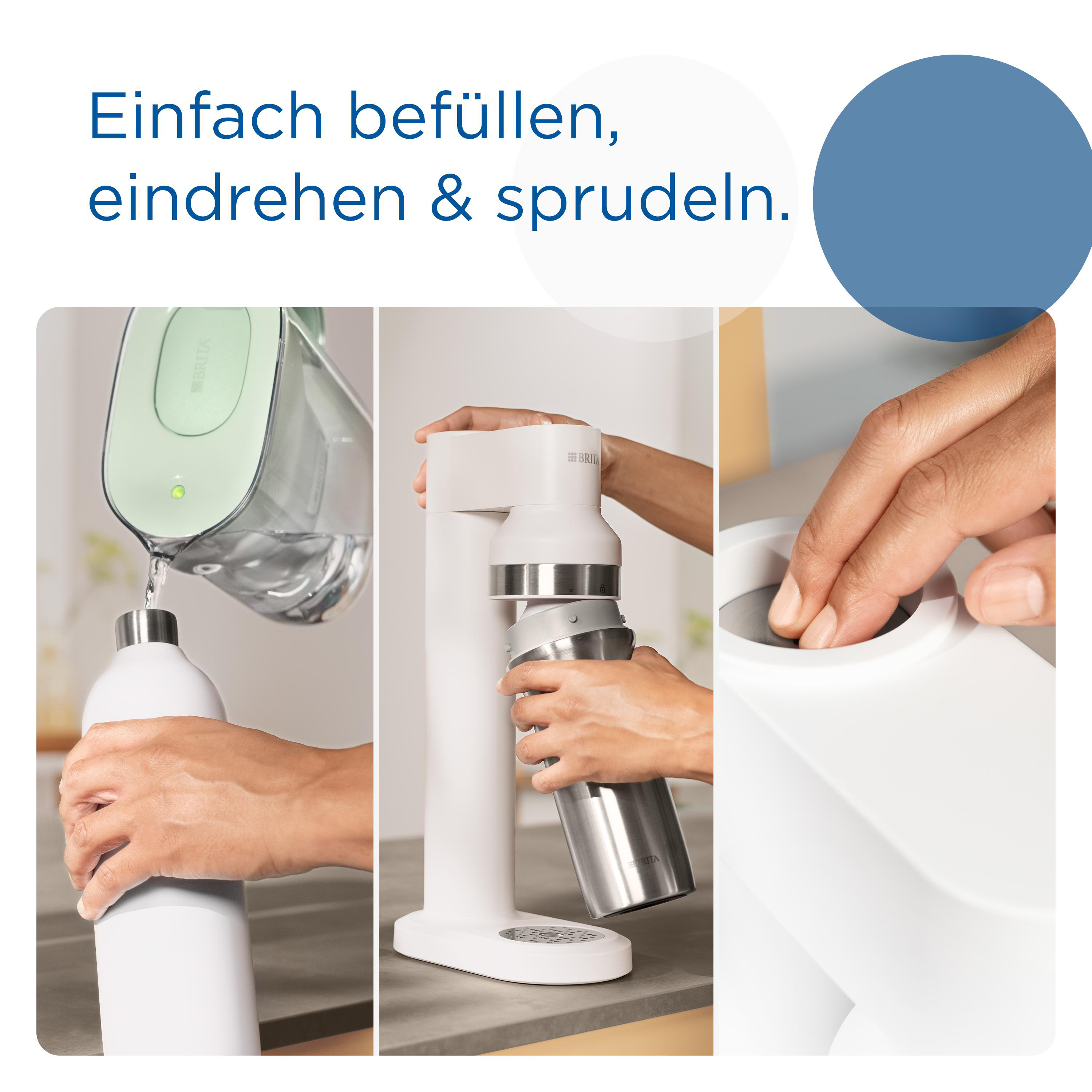 BRITA sodaTRIO Wassersprudler Weiß