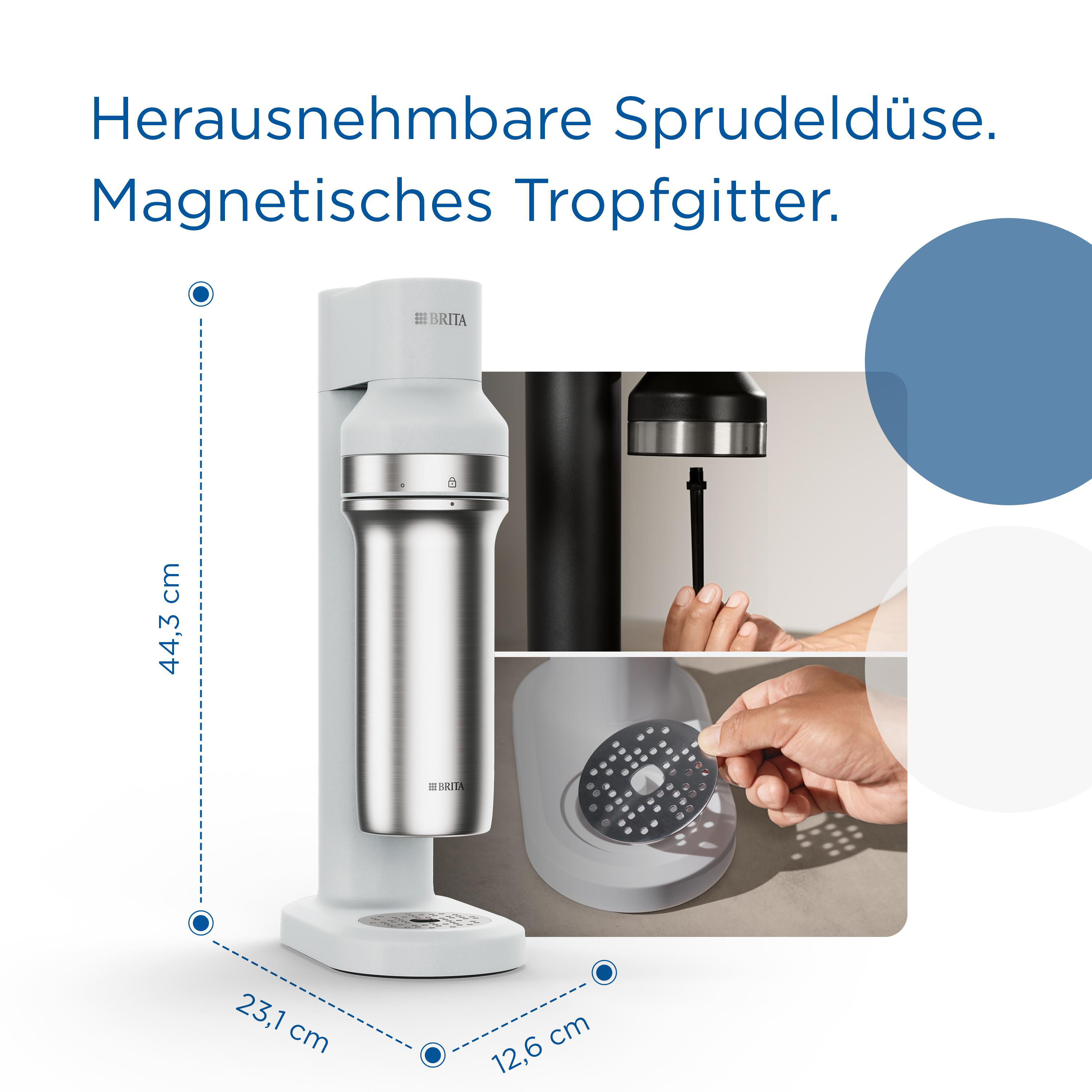 BRITA sodaTRIO Wassersprudler Weiß