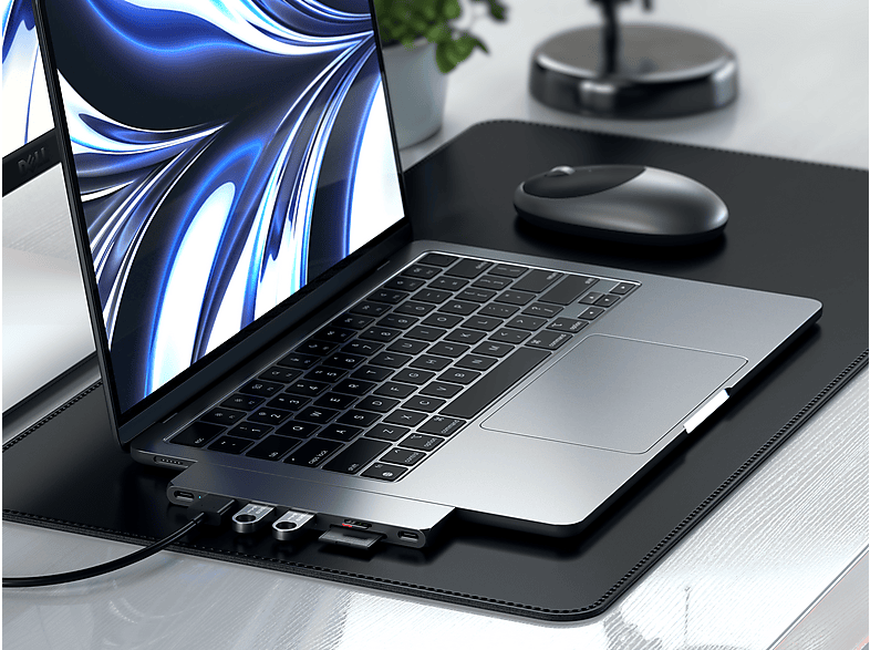 SATECHI Pro Hub Slim Adapter, 2x USB, Space Gray — Foto 4 von 5
