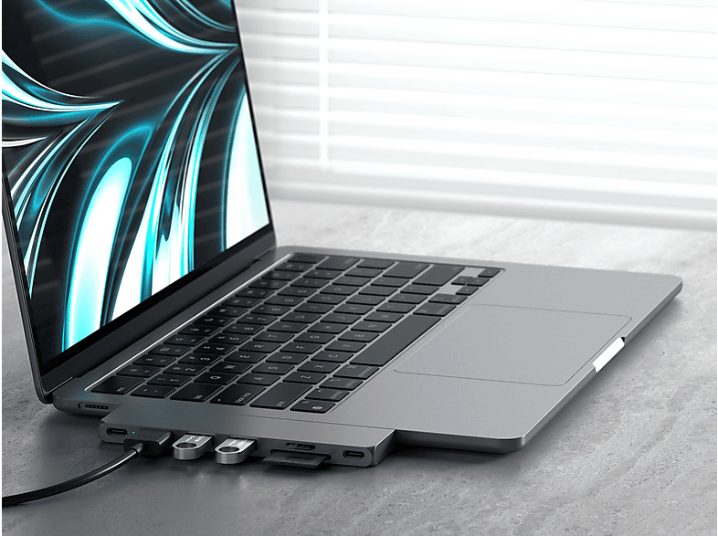 SATECHI Pro Hub Slim Adapter, 2x USB, Space Gray — Foto 5 von 5