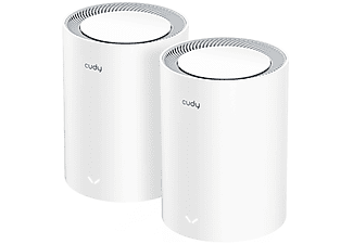 CUDY M1800 AX1800 Wi-Fi 6 egész otthont lefedő MESH Router, 2 db-os csomag, fehér, 216284 (M1800 2-Pack)