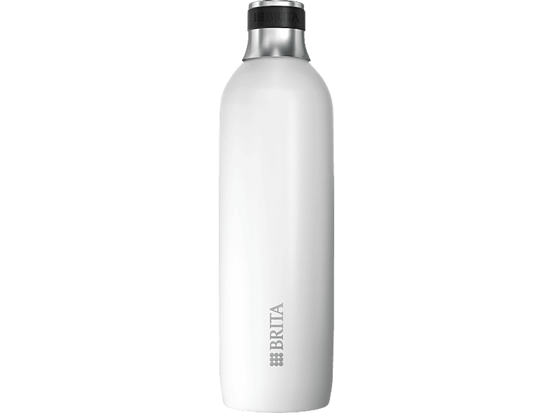 Edelstahlflasche, sodaTRIO Sprudlerflaschen BRITA groß/weiß