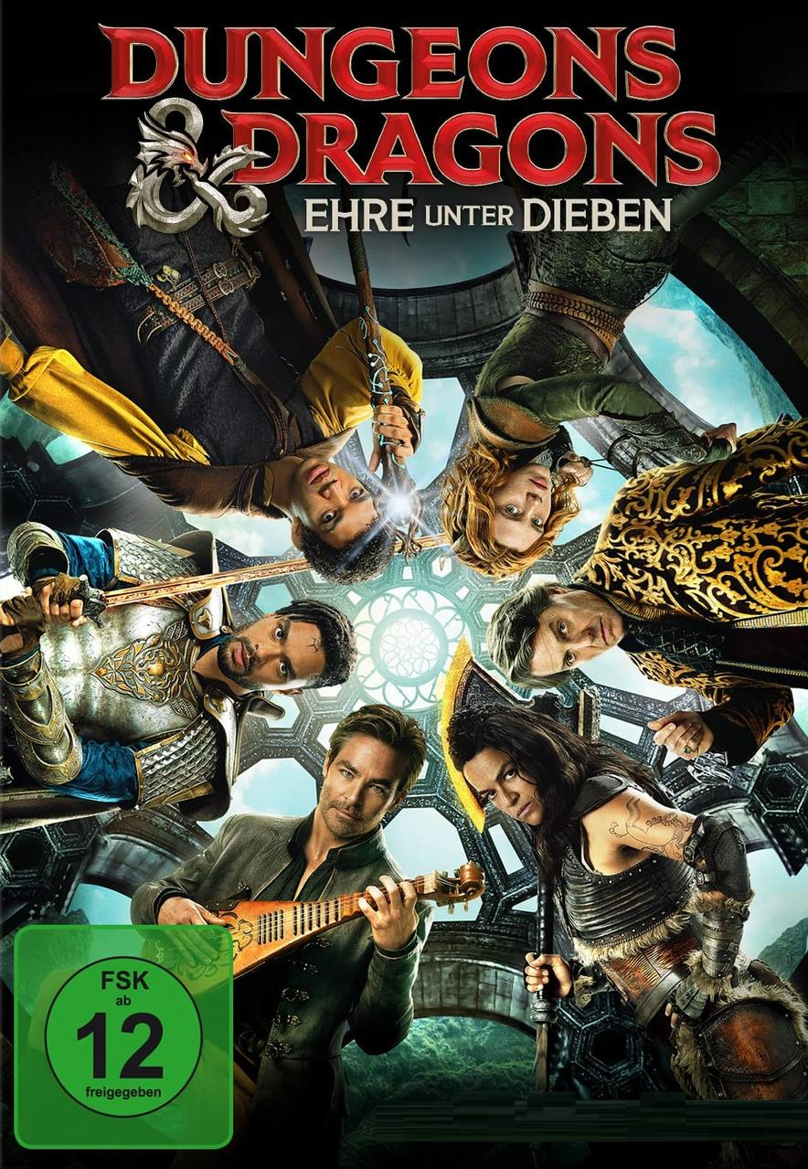 DVD-Cover für den Film Dungeons & Dragons. Gruppe von Leuten in Kostümen.