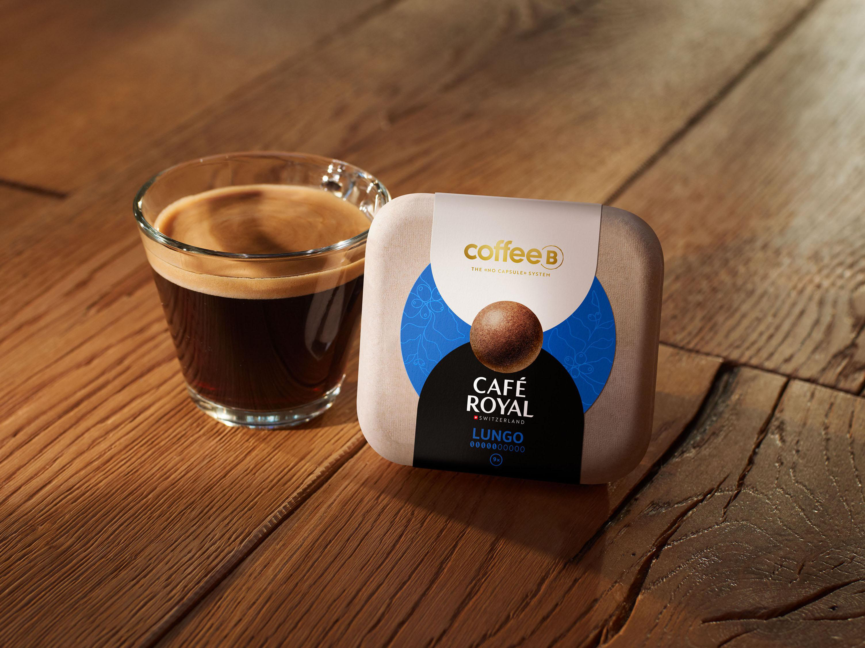 CAFE ROYAL CoffeeB Lungo 9er Kaffeekugel (Nur für CoffeeB Globe Kaffeemaschine geeignet.)
