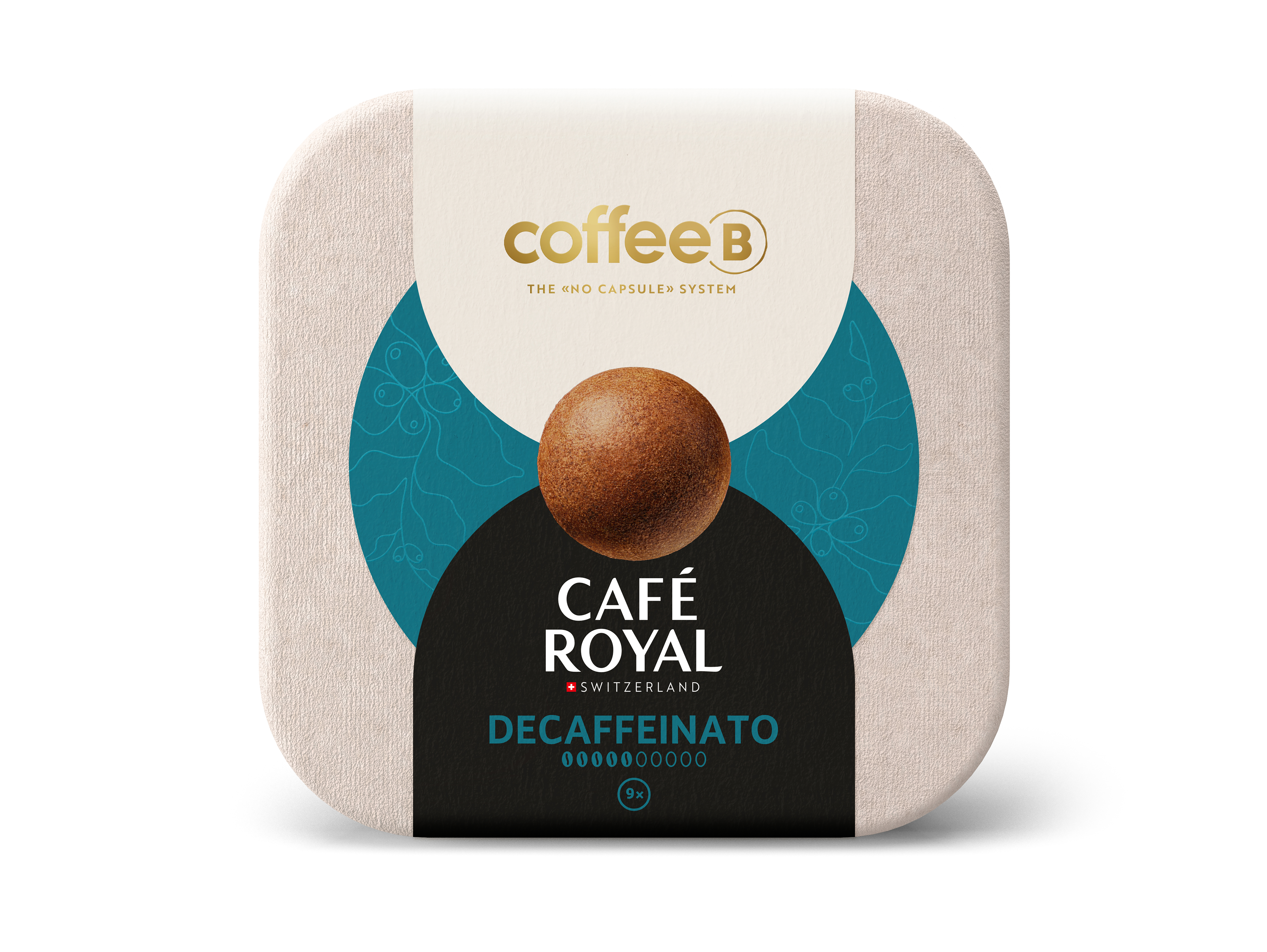 CAFE ROYAL CoffeeB Decaffeinato 9er Kaffeekugel (Nur für CoffeeB Globe Kaffeemaschine geeignet.)