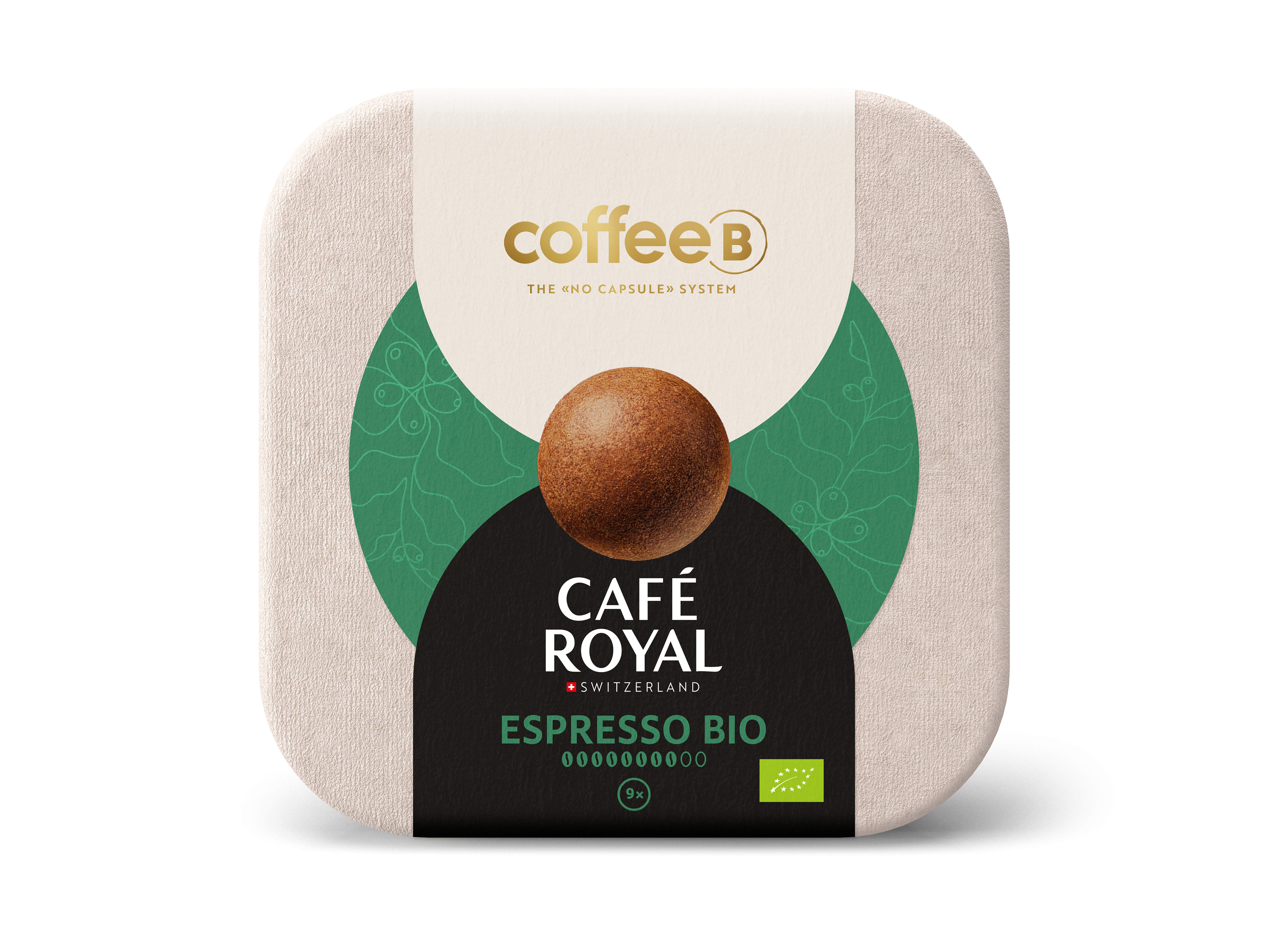 CAFE ROYAL CoffeeB Espresso BIO 9er Kaffeekugel (Nur für CoffeeB Globe Kaffeemaschine geeignet.)