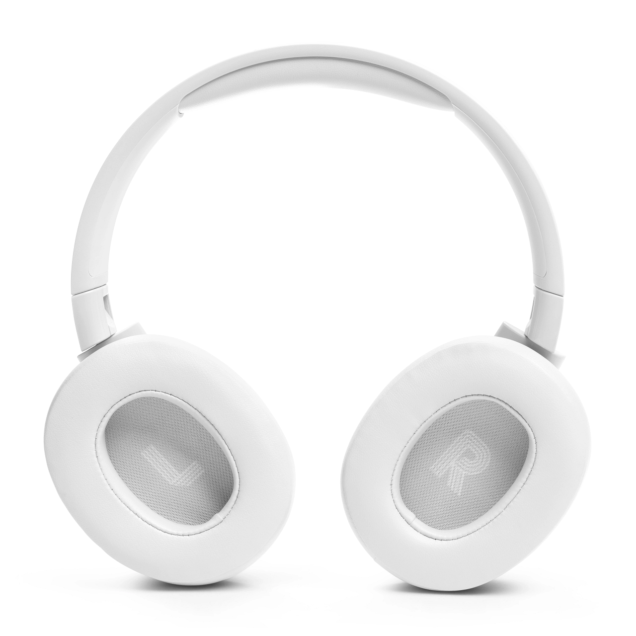 Over-Ear-Kopfhörer in Weiß. Die Ohrmuscheln sind oval geformt, mit den Buchstaben 'L' und 'R'.