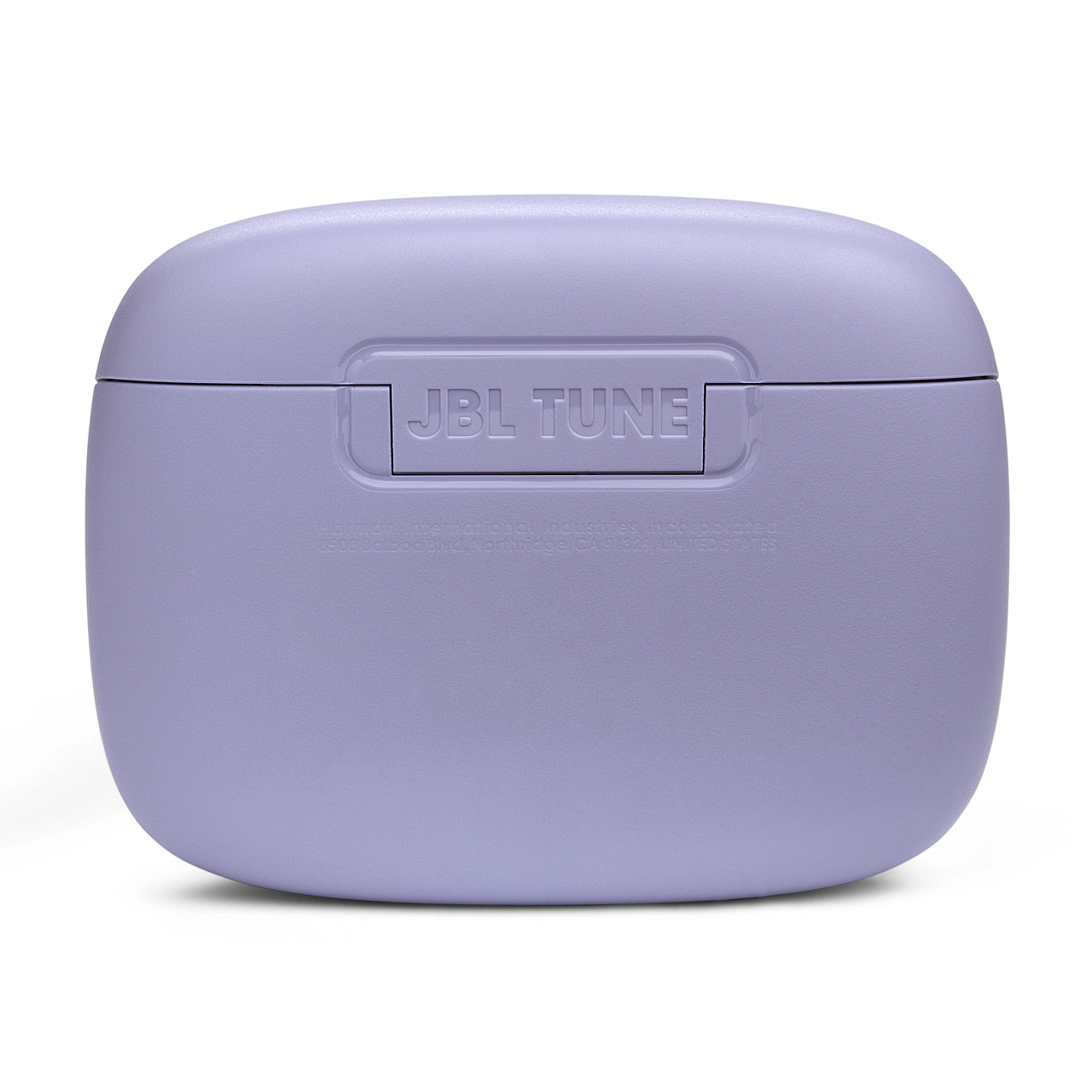 Ein lila JBL TUNE Kopfhörer-Etui auf weißem Hintergrund.