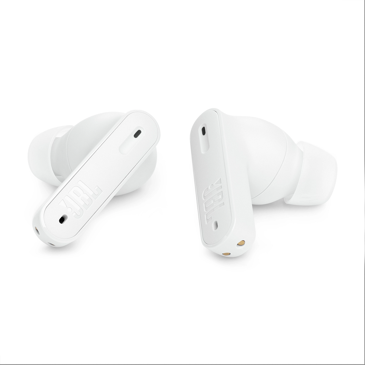 Blaues JBL-Headset mit Mikrofon und Bedienelementen, schräg auf weißem Grund.