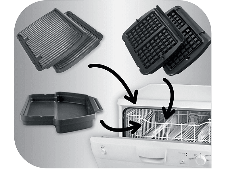 Tefal XA7248 Waffelplatten - OptiGrill; Waffelplatte, Schöpfkelle — Foto 2 von 2