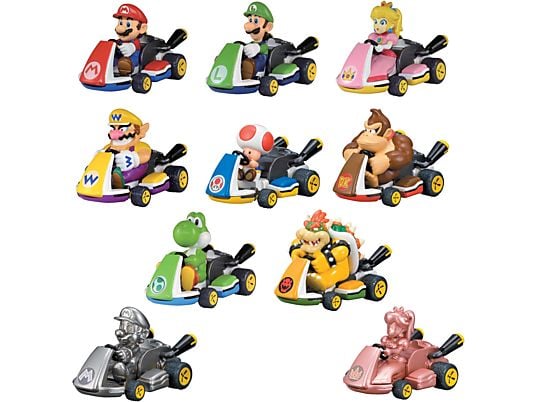 TOMY Nintendo: Mariokart - Pull Back Racers - Sammelfigur-Blindbeutel (Mehrfarbig)