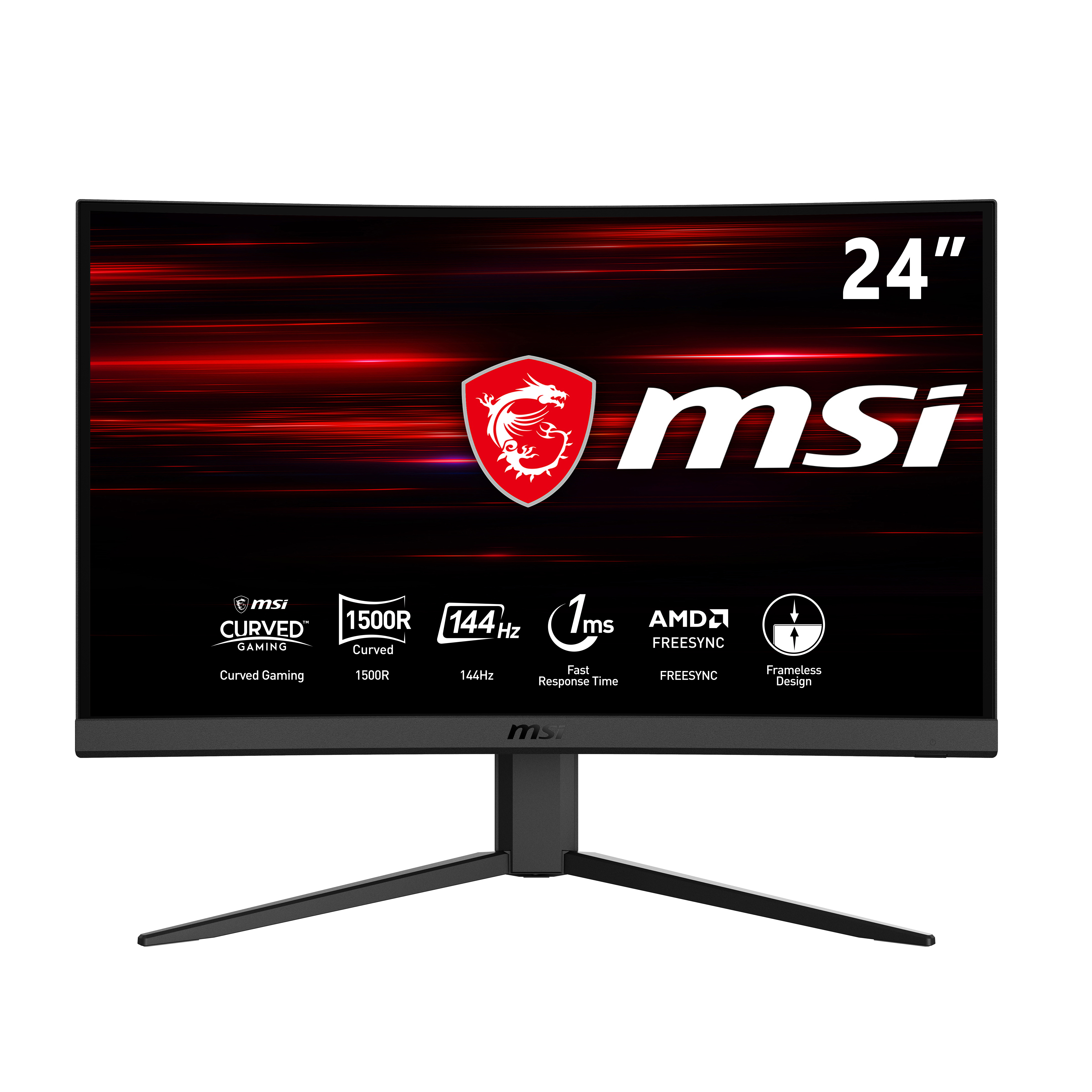 MSI Optix G24C4 Curved Monitor 144 Zoll Gaming Full-HD (1 23,6 ms Reaktionszeit, Hz)