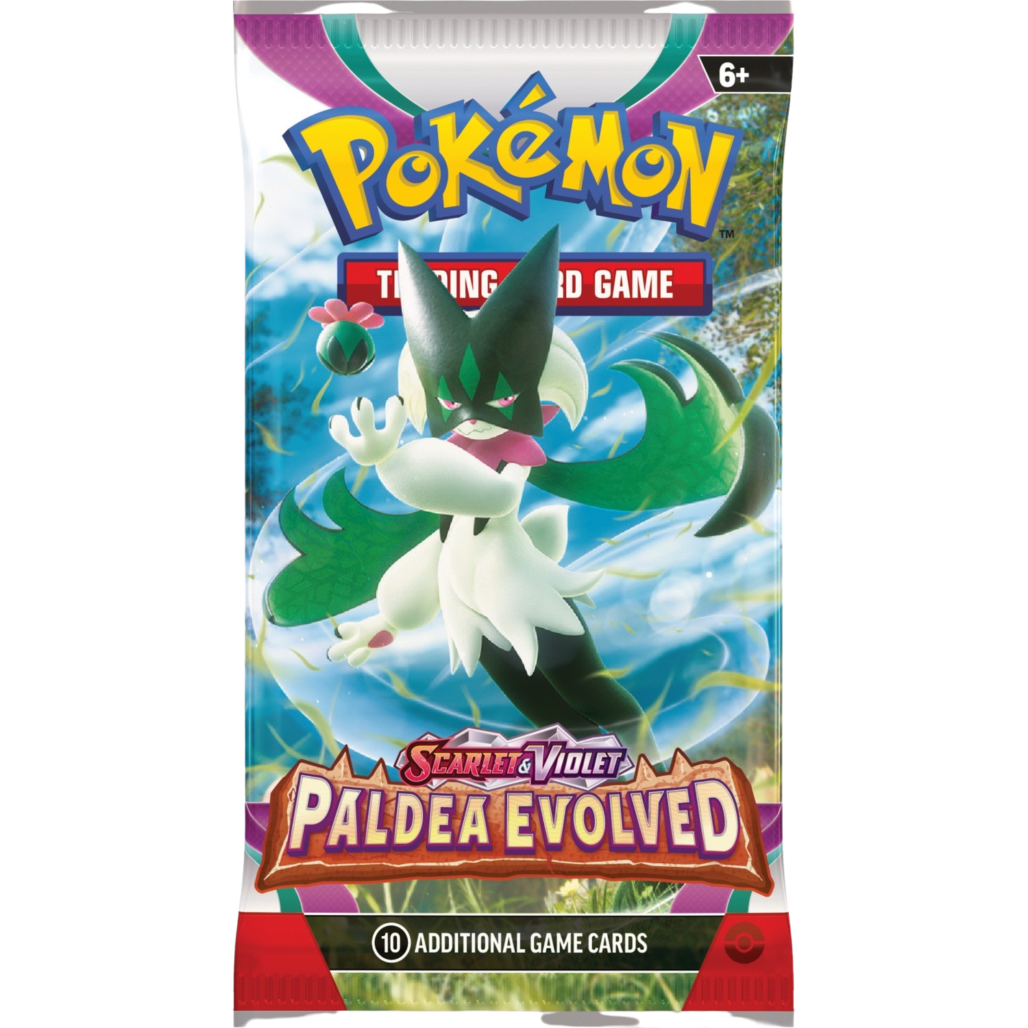 Een Pokémon Scarlet en Violet Paldea Evolved kaartenpak.
